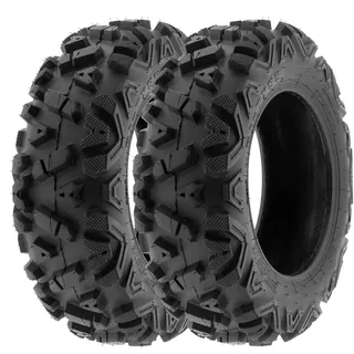Two replacement off-road tires